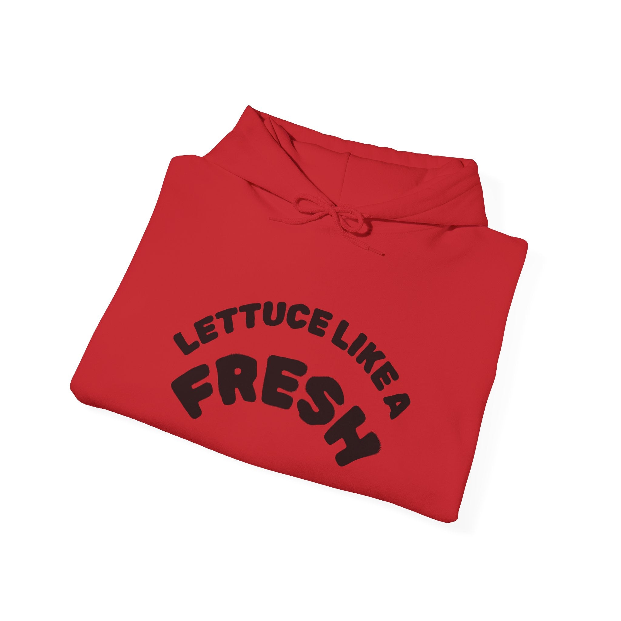 Hoodie — “Lettuce Like a Fresh” Funny Lettuce Character Graphic Sweatshirt