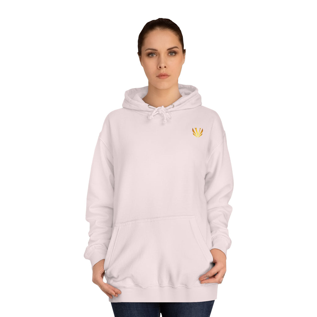 Minimal Gold Butterfly Hoodie — Small Chest Accent, Cute College Style