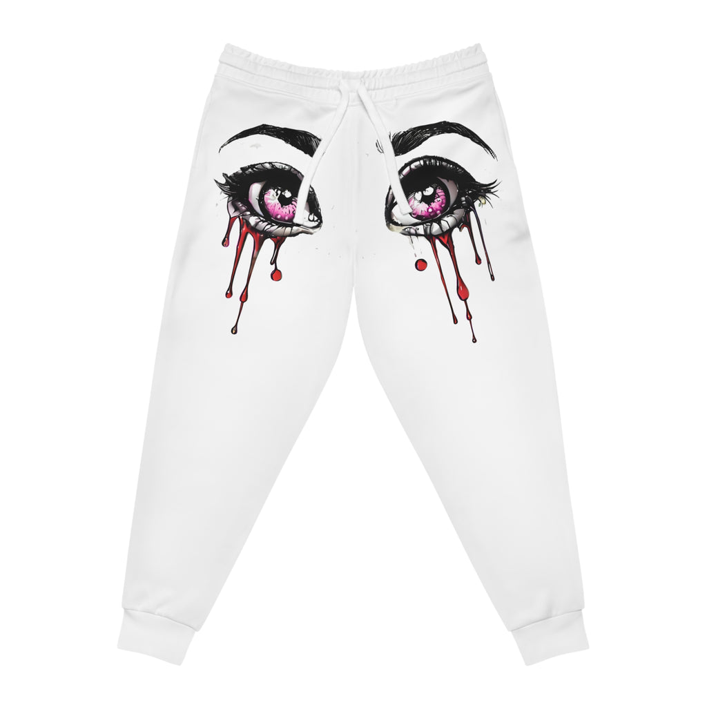 Bleeding Anime Eyes Athletic Joggers — Graphic AOP Sweatpants