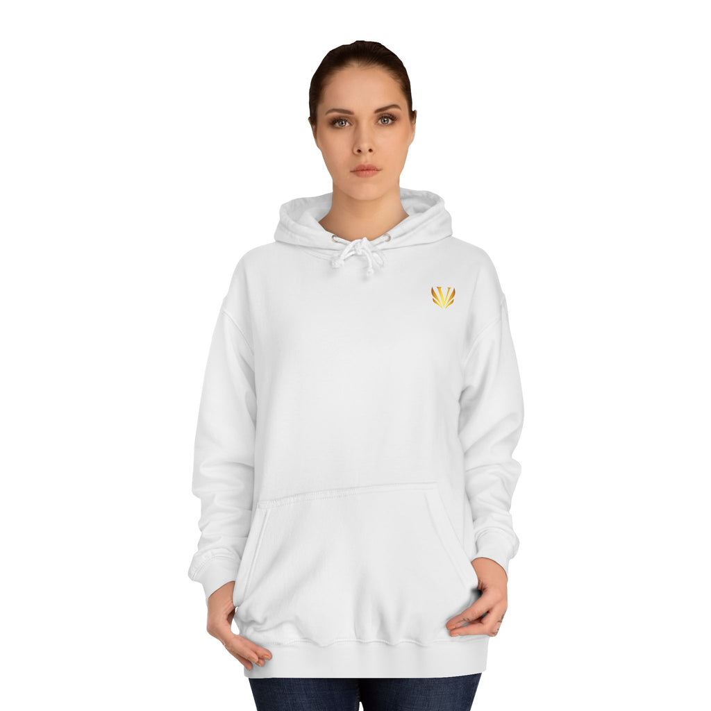 Minimal Gold Butterfly Hoodie — Small Chest Accent, Cute College Style