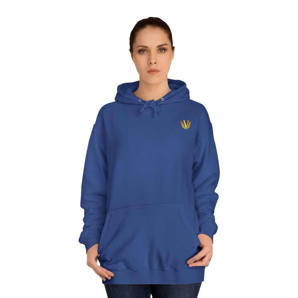 Minimal Gold Butterfly Hoodie — Small Chest Accent, Cute College Style