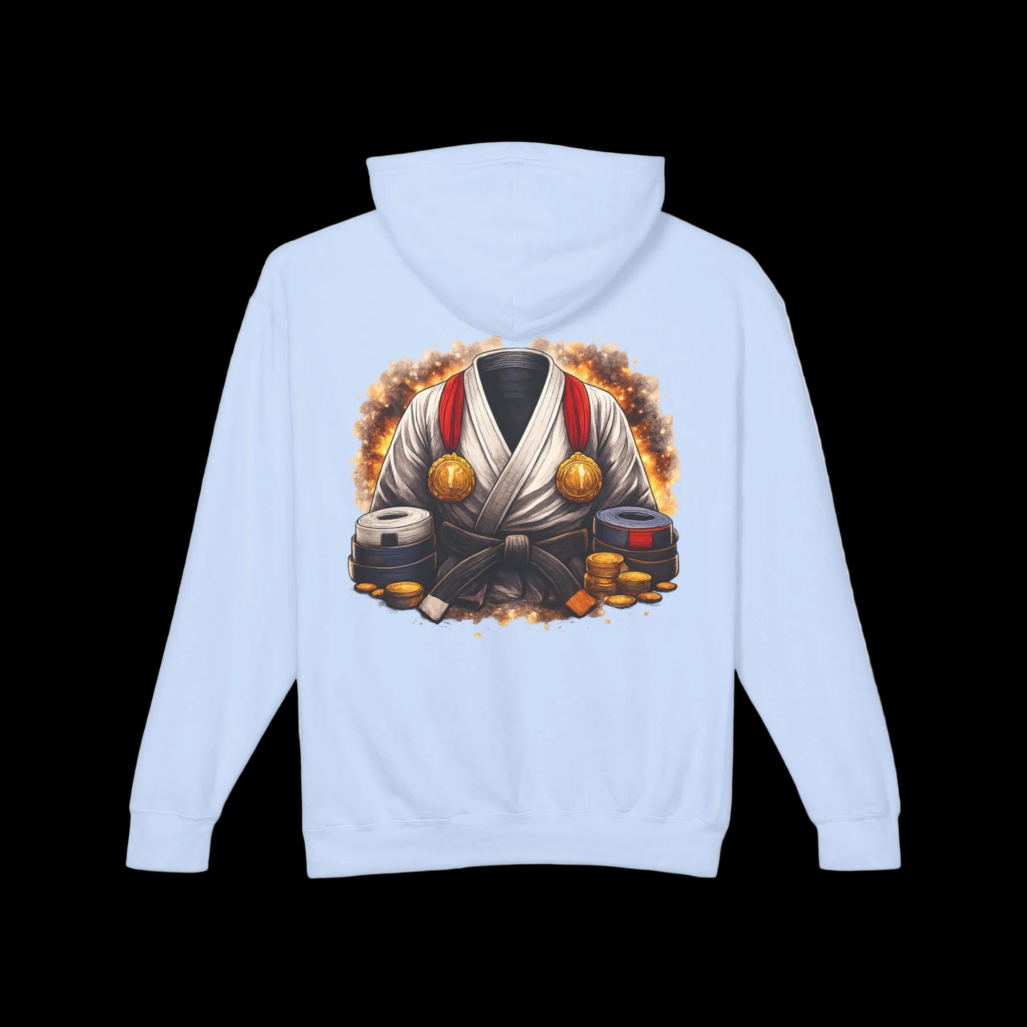 Martial Arts Meditation Hoodie — Zen Dojo Graphic Hooded Sweatshirt