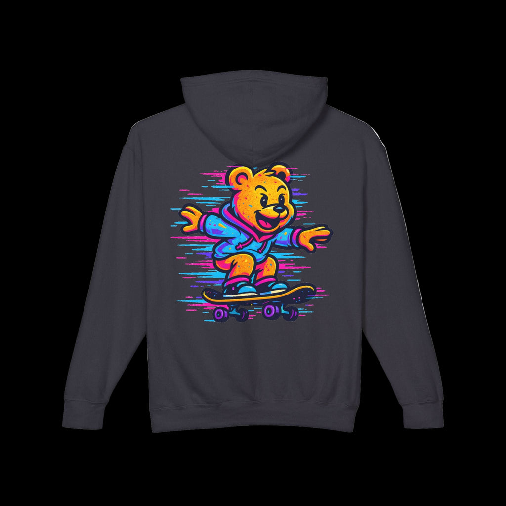 🐻 Sudadera con Capucha – Neon Skater Bear 🐻