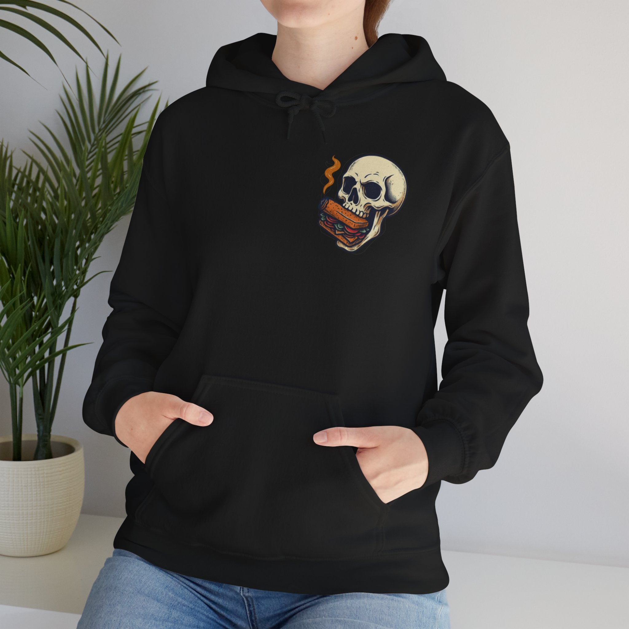 Skull Graphic Unisex Hoodie - Edgy Streetwear Style