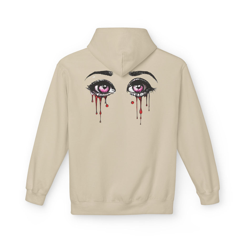 Hoodie — Dripping Pink Tear Eyes Graphic Hooded Sweatshirt