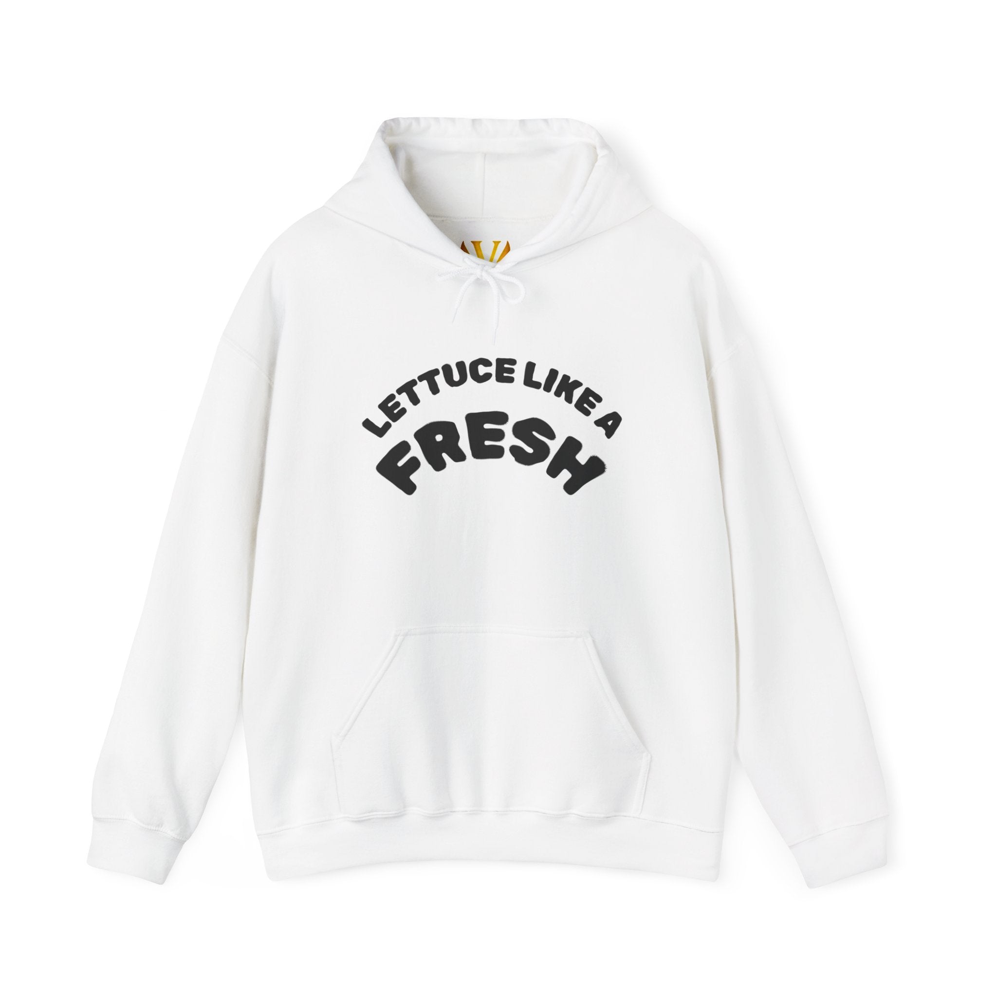 Hoodie — “Lettuce Like a Fresh” Funny Lettuce Character Graphic Sweatshirt
