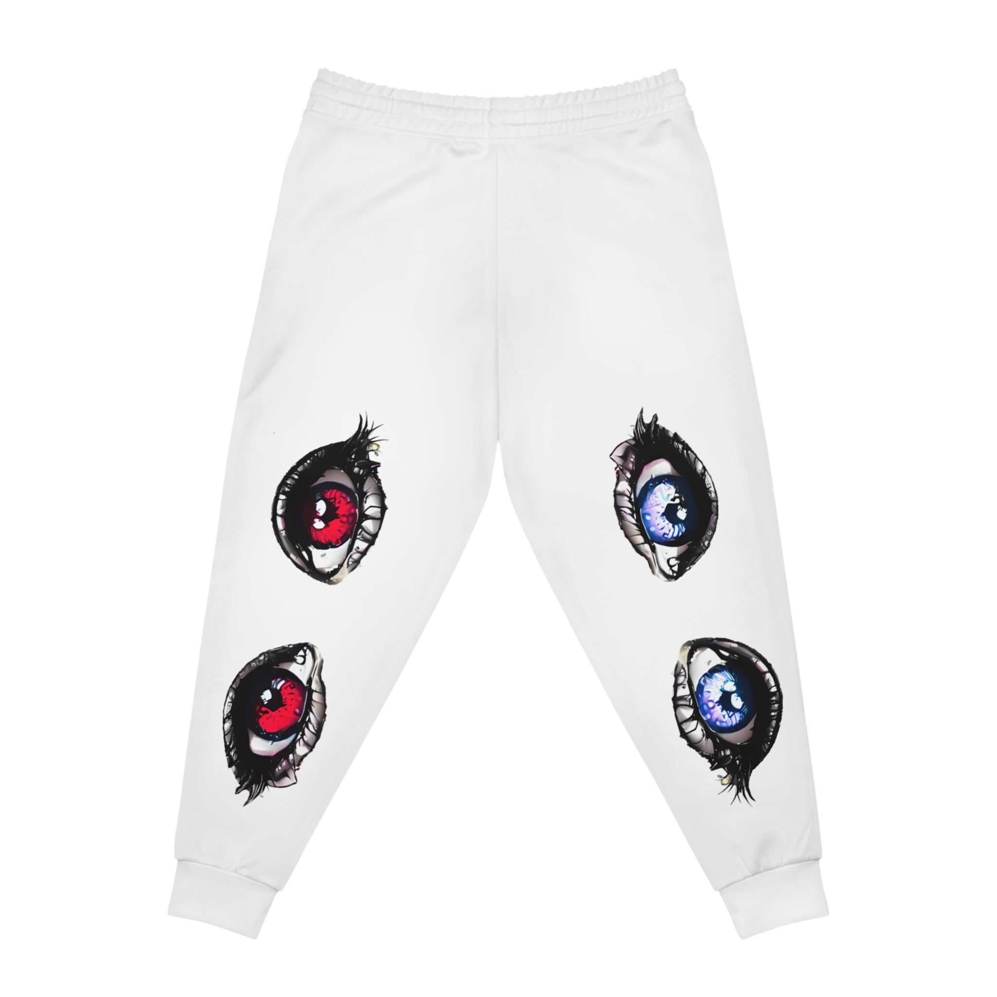 Bleeding Anime Eyes Athletic Joggers — Graphic AOP Sweatpants