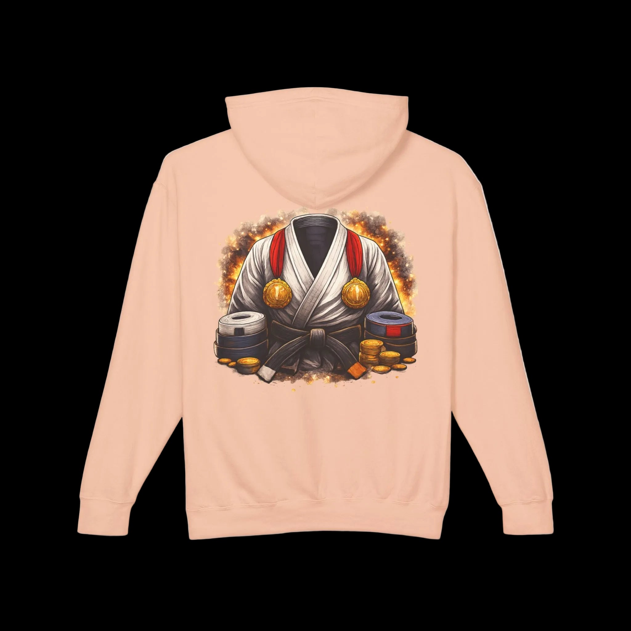 Martial Arts Meditation Hoodie — Zen Dojo Graphic Hooded Sweatshirt