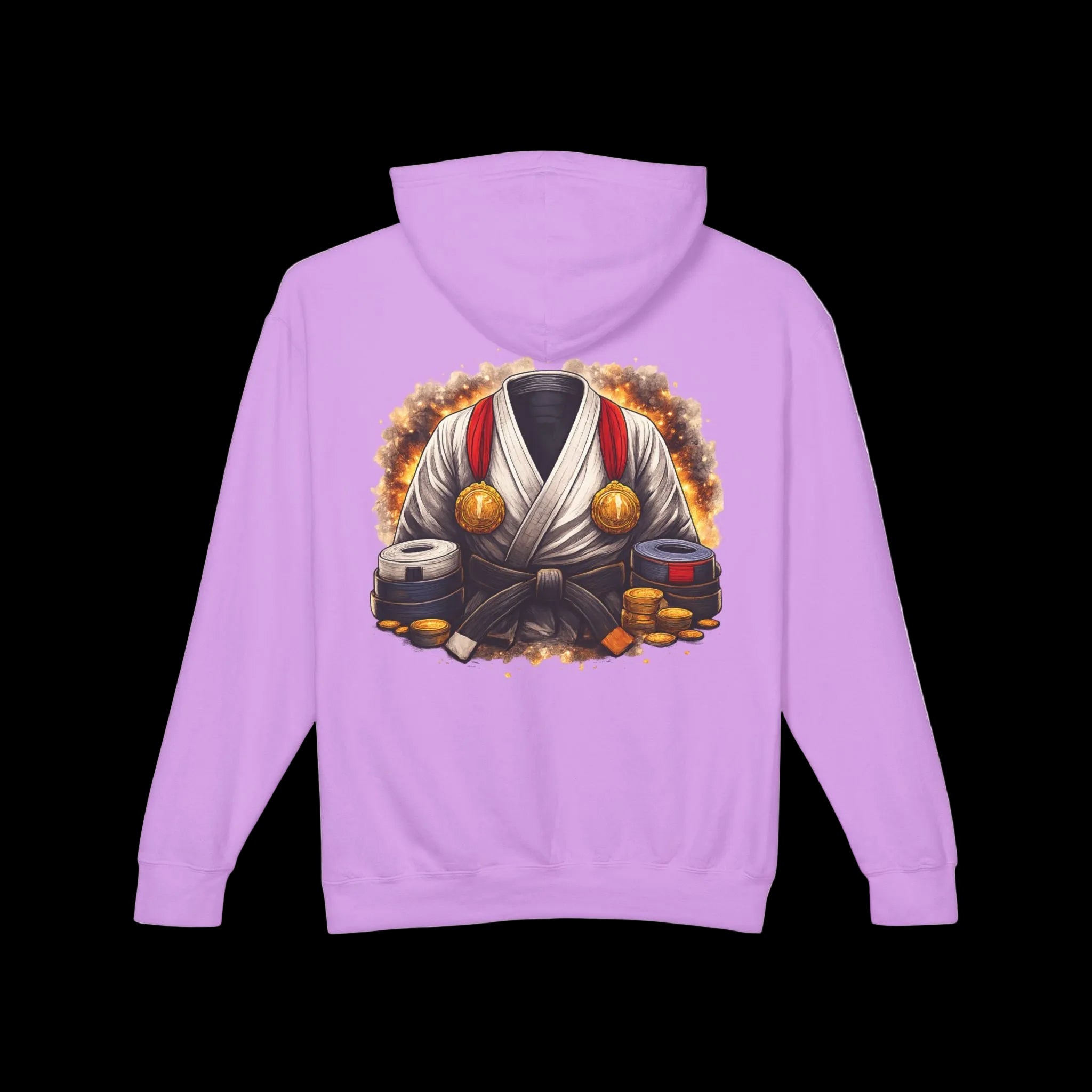 Martial Arts Meditation Hoodie — Zen Dojo Graphic Hooded Sweatshirt