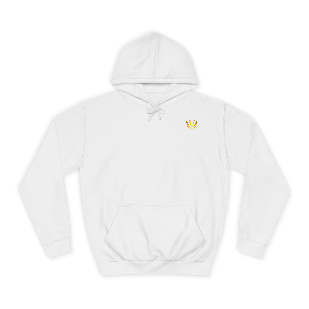 Minimal Gold Butterfly Hoodie — Small Chest Accent, Cute College Style