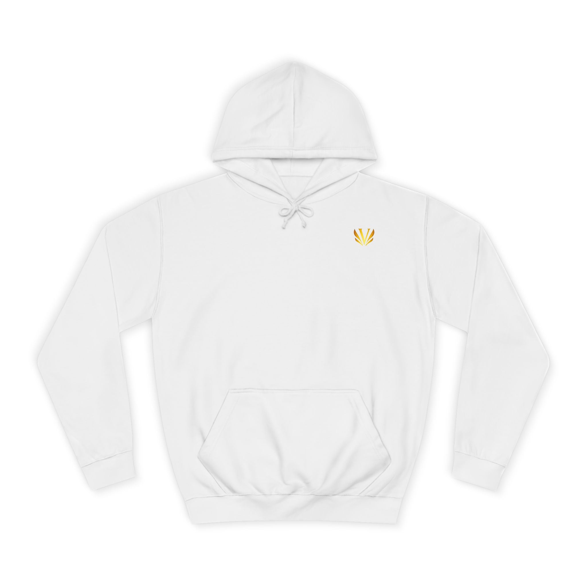 Minimal Gold Butterfly Hoodie — Small Chest Accent, Cute College Style