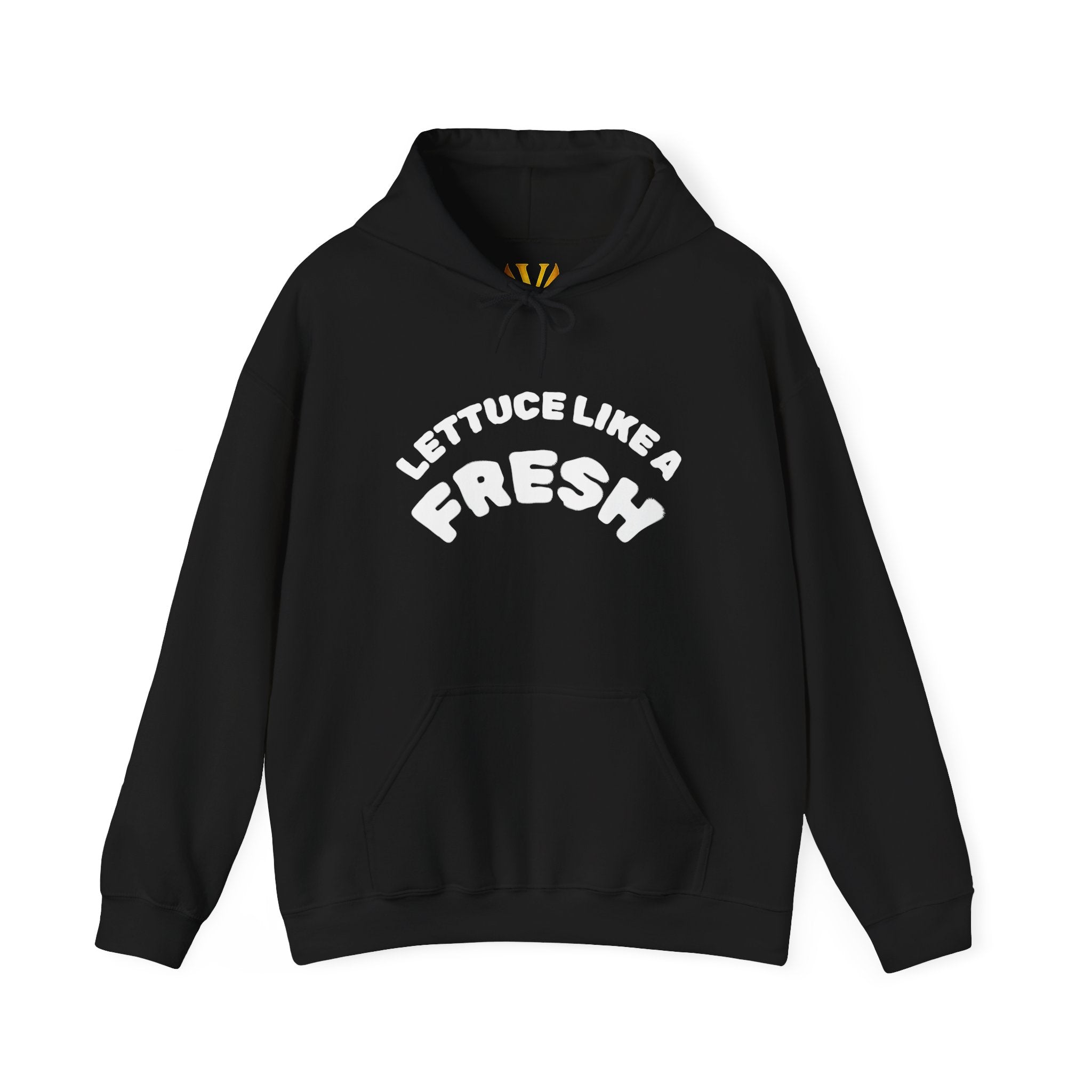 Hoodie — “Lettuce Like a Fresh” Funny Lettuce Character Graphic Sweatshirt