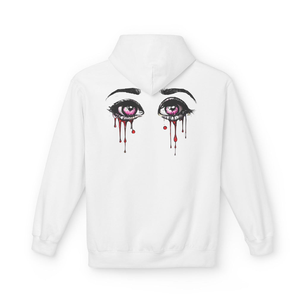 Hoodie — Dripping Pink Tear Eyes Graphic Hooded Sweatshirt