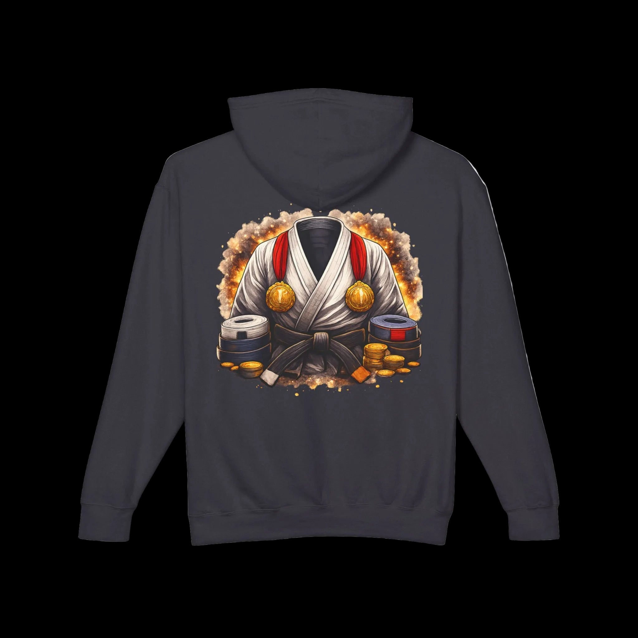 Martial Arts Meditation Hoodie — Zen Dojo Graphic Hooded Sweatshirt