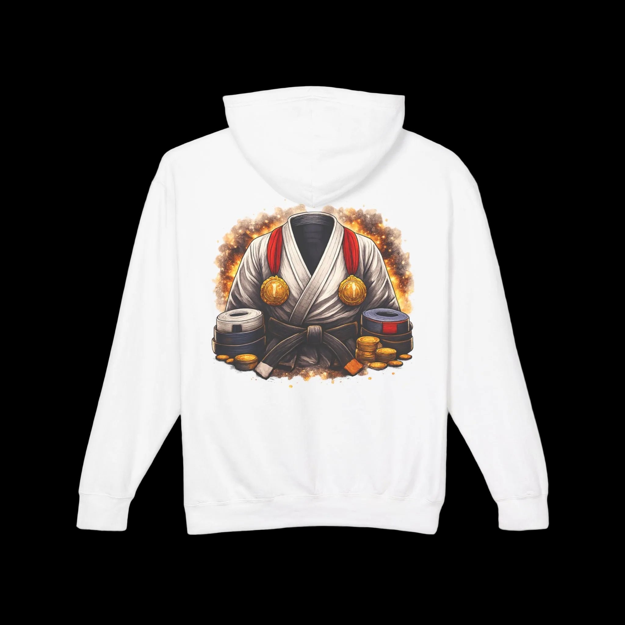 Martial Arts Meditation Hoodie — Zen Dojo Graphic Hooded Sweatshirt