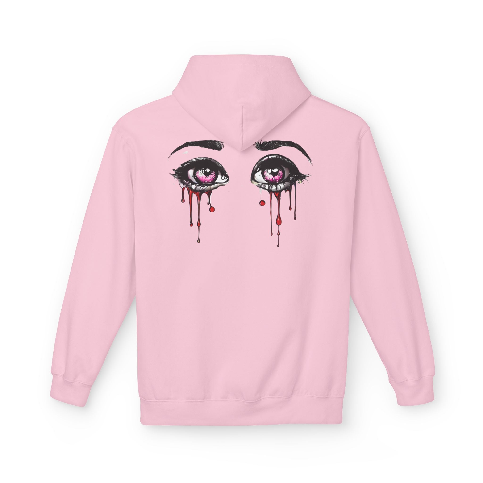 Hoodie — Dripping Pink Tear Eyes Graphic Hooded Sweatshirt