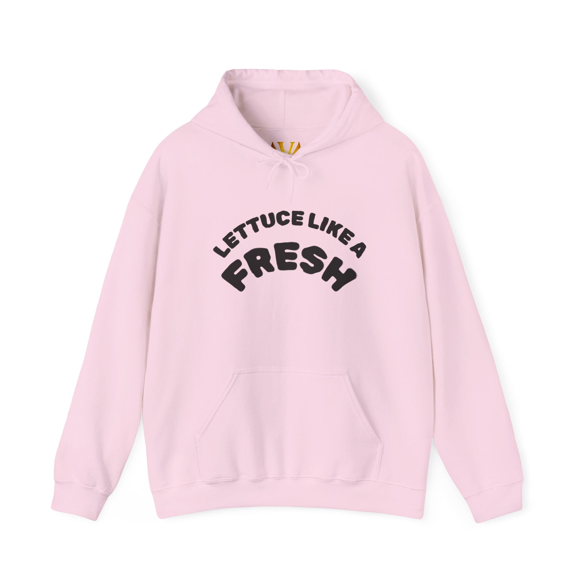 Hoodie — “Lettuce Like a Fresh” Funny Lettuce Character Graphic Sweatshirt