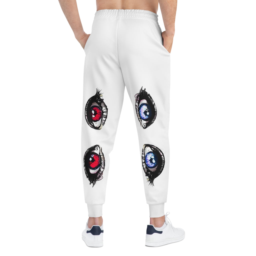 Bleeding Anime Eyes Athletic Joggers — Graphic AOP Sweatpants